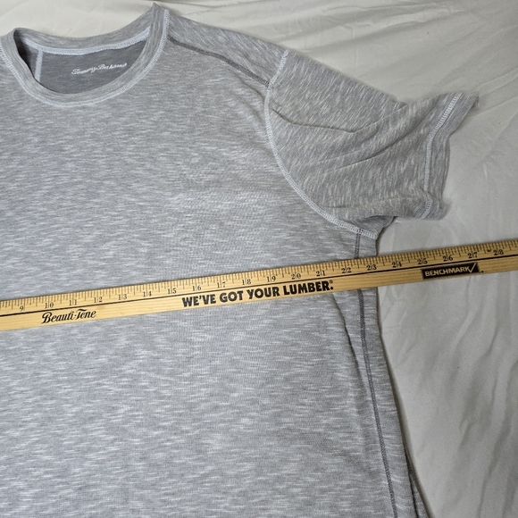 Tommy Bahama Gray Short Sleeve Tee, See Mesurements  No Tag. Large? - Picture 5 of 6